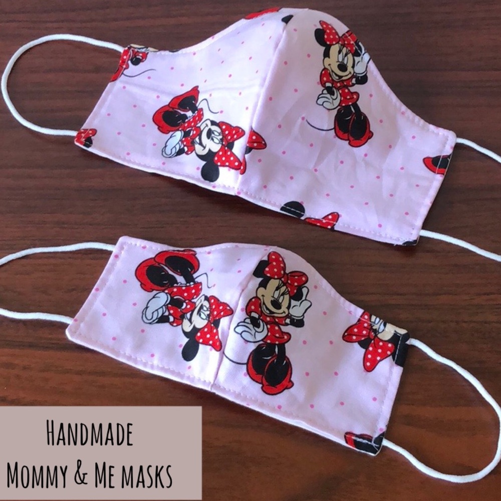 NEW Mommy & Me Minnie Handmade face masks set